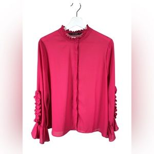 Zara woman cerise pink blouse Size M
